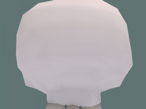 low poly skull Model 3D