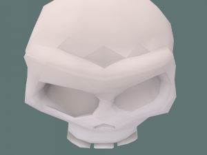 low poly skull Model 3D