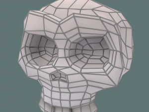 low poly skull 3D Model