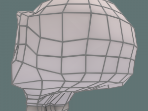 low poly skull Model 3D