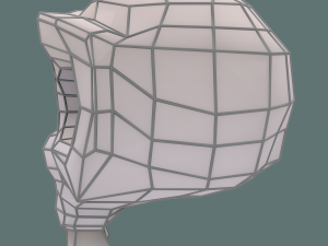 low poly skull Model 3D