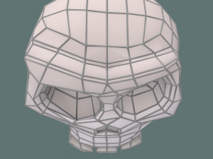 low poly skull Model 3D