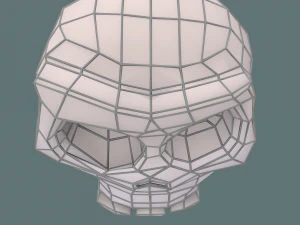 low poly skull 3D Model