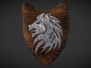 medieval shield - pbr - game ready 3D Model