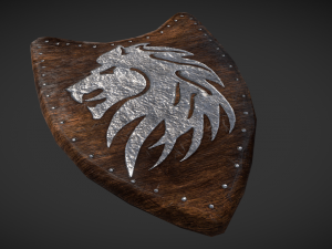 medieval shield - pbr - game ready 3D Model