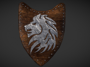 medieval shield - pbr - game ready 3D Model