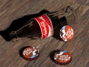 garrafa e tampas Modelo 3D