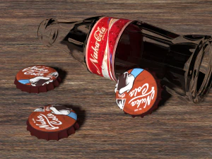 garrafa e tampas Modelo 3D