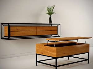 set of furniture for the living room Model 3D