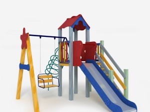 outdoor game playground complex for childrens Modelo 3D
