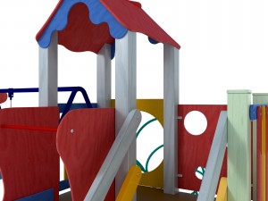 outdoor game playground complex for childrens 3D-Modell