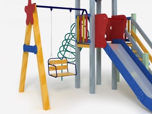 outdoor game playground complex for childrens 3D-Modell