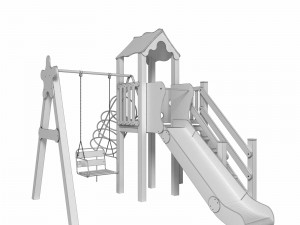 outdoor game playground complex for childrens 3D-Modell