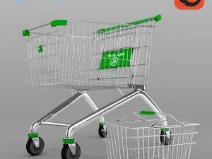 набір кошиків для магазину 3D Модель