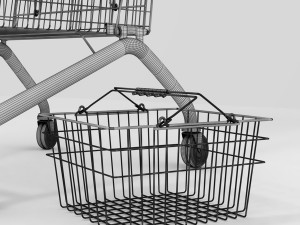 set of baskets for the store Modello 3D