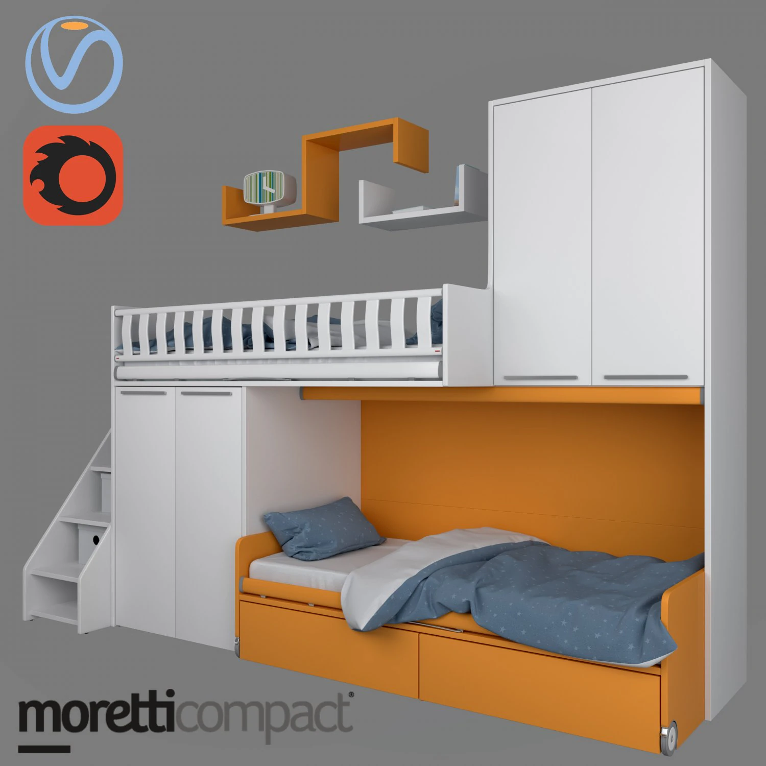 furniture for children soppalchi kids from moretticompact 3D Model .c4d .max .obj .3ds .fbx .stl .blend 