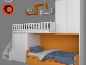 furniture for children soppalchi kids from moretticompact Modelo 3D