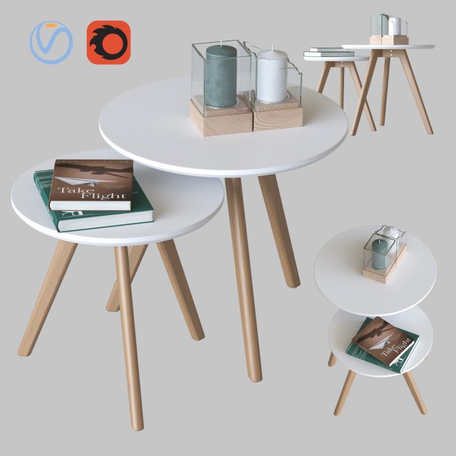 coffee tables signal milan 3D Model .c4d .max .obj .3ds .fbx .stl .blend 