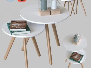 mesas de caf&eacute; se&ntilde;al mil&aacute;n Modelo 3D