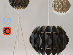 chandelier and floor lamp azzardo ruben corona-vray 3D-Modell