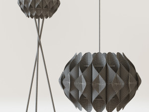 chandelier and floor lamp azzardo ruben corona-vray 3D 模型