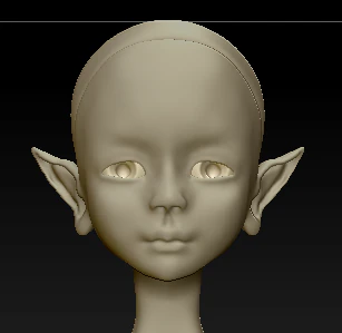 bjd doll elf 3D Model .c4d .max .obj .3ds .fbx .stl .blend 