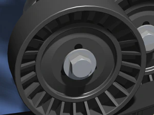 silnik rzędowy czterocylindrowy Model 3D