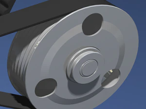 silnik rzędowy czterocylindrowy Model 3D