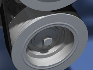 engine inline four-cylinder Modèle 3D