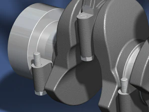 silnik rzędowy czterocylindrowy Model 3D