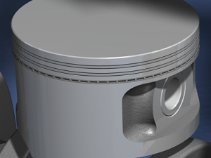 engine inline four-cylinder Modèle 3D