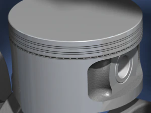 silnik rzędowy czterocylindrowy Model 3D