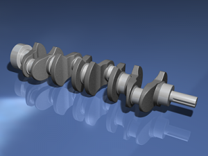 engine inline four-cylinder Modèle 3D