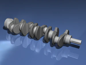 silnik rzędowy czterocylindrowy Model 3D