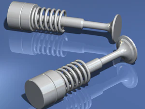 silnik rzędowy czterocylindrowy Model 3D