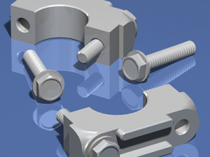 engine inline four-cylinder Modèle 3D