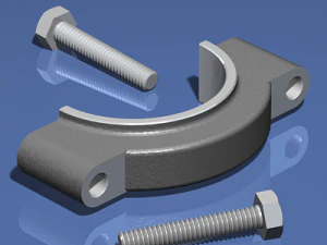 silnik rzędowy czterocylindrowy Model 3D