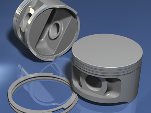engine inline four-cylinder Modèle 3D