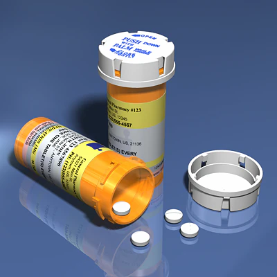 prescription pill bottle 3D Model .c4d .max .obj .3ds .fbx .stl .blend