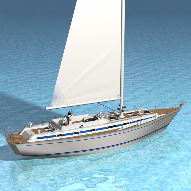 sailboat 3D Model .c4d .max .obj .3ds .fbx .stl .blend 