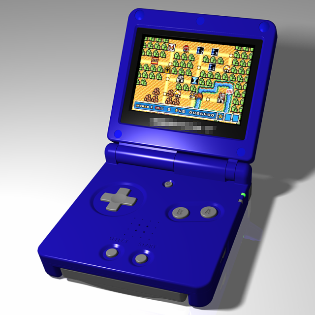 video game console hand-held 3Dモデル .c4d .max .obj .3ds .fbx .stl .blend 