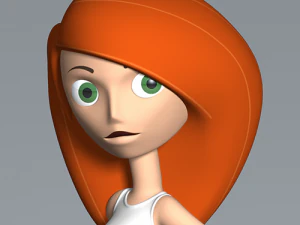 жіночий мультиплікаційний персонаж 01 3D Модель