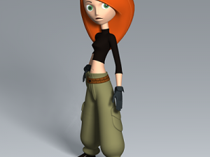 female cartoon character 01 3D-Modell