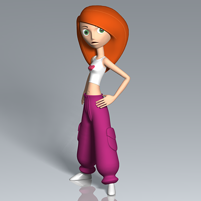 female cartoon character 01 Free 3D Model in Woman 3DExport