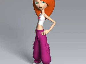 female cartoon character 01 3D Model