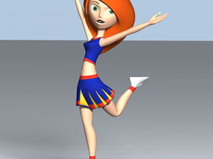 female cartoon character 01 3D-Modell