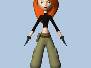 female cartoon character 01 3D-Modell