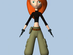 female cartoon character 01 3D Model