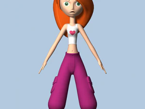 female cartoon character 01 3D Model