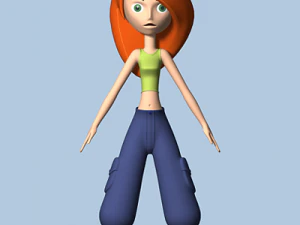 female cartoon character 01 3D Model